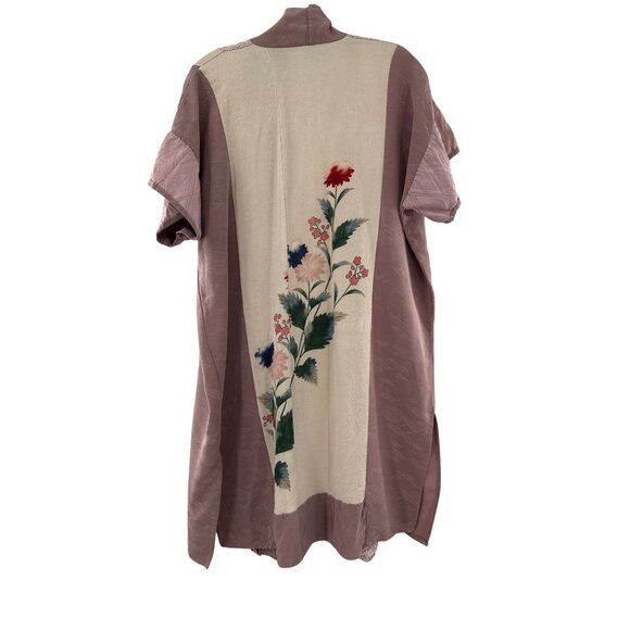 Wabi Sabi‎ Wares Vintage Floral Kimono Cardigan Short Sleeves & Open Front Large - Picture 5 of 7